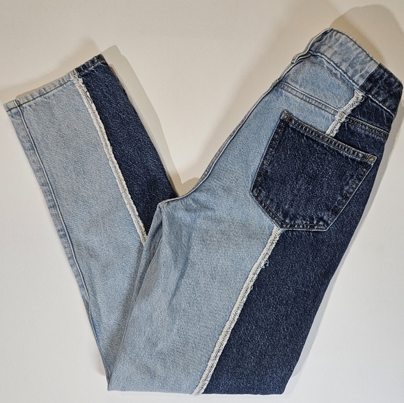 PacSun Jeans Womens Vintage Style Jeans Size 4 Two-Tone Hybrid 90s Y2K Mom Jeans - Picture 1 of 14